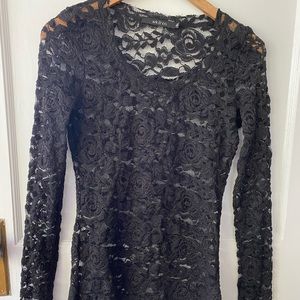 Black lace blouse